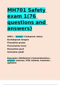 MH701 Safety exam 1(76 questions and answers)