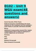 D102 - Unit 9 WGU exam(48 questions and answers)