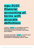 wgu D102 financial accounting all terms with accurate definitions