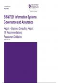 BISM7221 Information Systems  Governance and Assurance