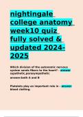 nightingale college anatomy week10 quiz fully solved & updated 2024-2025.