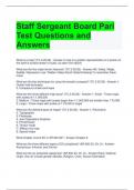 Staff Sergeant Board Pari Test Questions and Answers