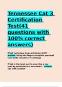 Tennessee Cat 3 Certification Test(41 questions with 100- correct answers)