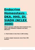 Endocrine Homeostasis - DKA, HHS, DI, SIADH (NCLEX 3000)