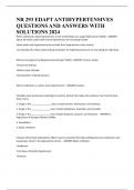 NR 293 EDAPT ANTIHYPERTENSIVES QUESTIONS AND ANSWERS WITH SOLUTIONS 2024