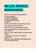 NCLEX DRUGS Antianxiety.