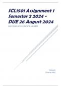 SCL1501 Assignment 1 Semester 2 2024 - DUE 26 August 2024