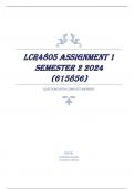 LCR4805 Assignment 1 Semester 2 2024 (615856)