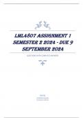 LML4807 Assignment 1 Semester 2 2024 - DUE 9 September 2024