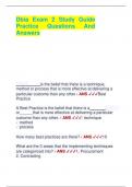 Dbia Exam 2 Study Guide Practice Questions And Answers