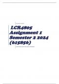 LCR4805 Assignment 1 Semester 2 2024 (615856)