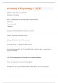 Anatomy & Physiology 1 (SCF) Questions and answers