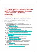  PSYC 450 Quiz 2—Units 5–8: Form A&B 2024 Questions and Answers 100% Correct; Athabasca University