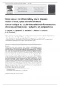 Colon cancer in infl ammatory bowel disease:  recent trends, questions and answers Cancer colique au cours des maladies infl ammatoires  chroniques intestinales : actualité et perspectives