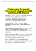 Fundamental Orthopedic Management (Musculoskeletal) Questions with Answers