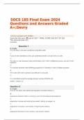 SOCS 185 Final Exam 2024 Questions and Answers Graded A+;Devry