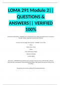 LOMA 291 Module 2|| QUESTIONS & ANSWERS|| VERIFIED 100%