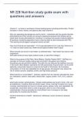 NR 228 Nutrition study guide exam with questions and answers      Vitamin K - co factor in synthesis of blood clotting factors including prothrombin. Protein formation in bone, kidney, and plasma also need Vitamin K