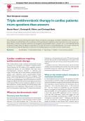 Triple antithrombotic therapy in cardiac patients: more questions than answers