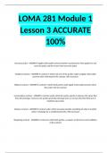 LOMA 281 Module 1 Lesson 3 ACCURATE 100%