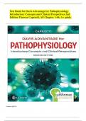 Test Bank for Davis Advantage for Pathophysiology Introductory Concepts and Clinical Perspectives 2nd Edition Theresa Capriotti, All Chapter 1-46, A+ guide.