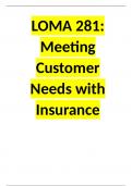 LOMA 281: Meeting Customer Needs with Insurance 