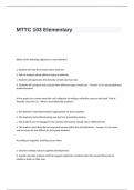 MTTC 103 Elementary Exam Questions and Answers