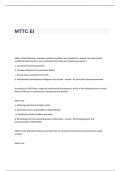 MTTC EI Exam Questions and Correct Solutions