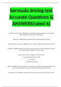 bermuda driving test Accurate Questions & ANSWERS(rated A)