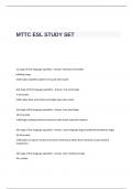 MTTC ESL STUDY SET EXAM QUESTIONS AND ANSWERS