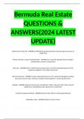 Bermuda Real Estate QUESTIONS & ANSWERS(2024 LATEST UPDATE)