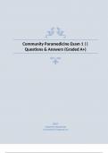 Community Paramedicine Exam 1 || Questions & Answers (Graded A+)