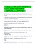 SERGEANT PROMOTION BOARD EXAM QUESTIONS WITH ANSWERS ALL CORRECT