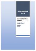 ICA1501  ASSIGNMENT 4 ANSWERS 2024