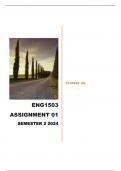 ENG1503 ASSIGNMENT 01 SEMESTER 2 ANSWERS 2024