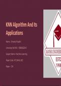 KNN Algorithm and Application 