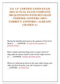 IAI LP CERTIFICATION EXAM 2024 ACTUAL EXAM COMPLETE 300 QUESTIONS WITH DETAILED VERIFIED ANSWERS (100% CORRECT ANSWERS) / ALREADY GRADED A+