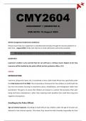 CMY2604 Assignment 1 (Detailed Answers) Semester 2 - Due 19 August 2024