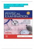 Test Bank For Seidel's Guide To Physical Examination:  An Interprofessional Approach 10 th Edition / NB: RATIONALE