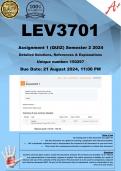 LEV3701 Assignment 1 QUIZ (COMPLETE ANSWERS) Semester 2 2024 (150297)- DUE 21 August 2024 