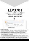 LEV3701 Assignment 1 (ANSWERS) Semester 2 2024 - DISTINCTION GUARANTEED