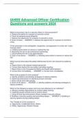 IAHSS Advanced Officer Certification Questions and answers 2024