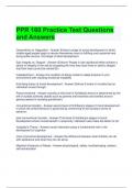 Bundle For PPR 160 Exam Questions and Answers