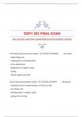 EDPY 301 FINAL EXAM WITH GUARANTEED ACCURATE ANSWERS |VERIFIED