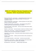   MSN 571 Midterm Review Questions And Answers 100% Guaranteed Success.