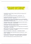   PTCB EXAM QUESTIONS AND ANSWERS 100% VERIFIED.