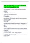 PPR 100 Session 1-5 Test Questions with Answers All Correct