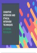 Cognitive interviews A level psychology 