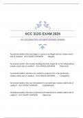 ACC 312G EXAM 2024 |ACCURATE ANSWERS |VERIFIED