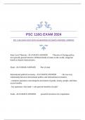 PSC 116G EXAM 2024 WITH GUARANTEED ACCURATE ANSWERS |VERIFIED